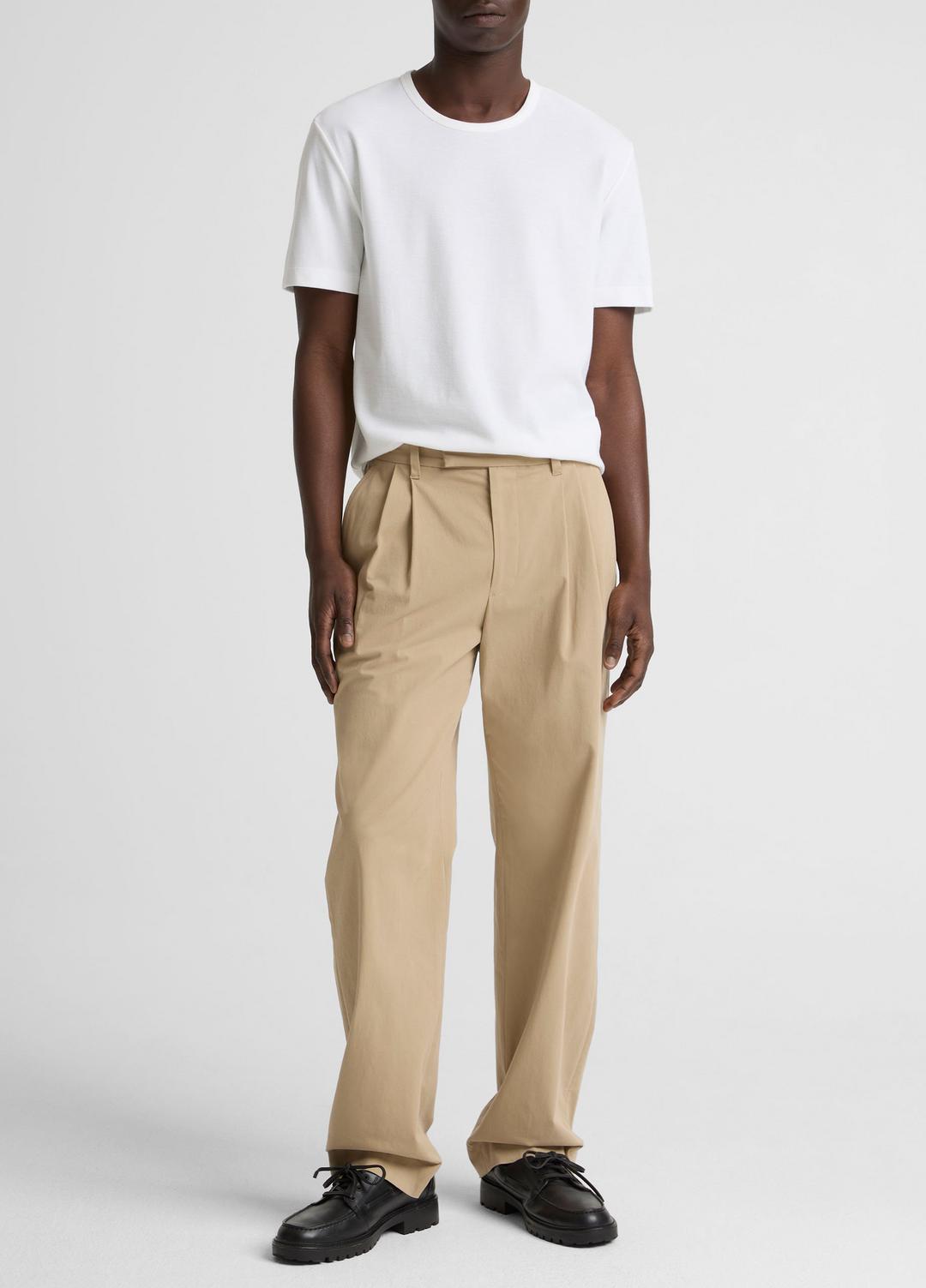 Pima Cotton Piqué Crew Neck T-Shirt in Short Sleeve | Vince Online