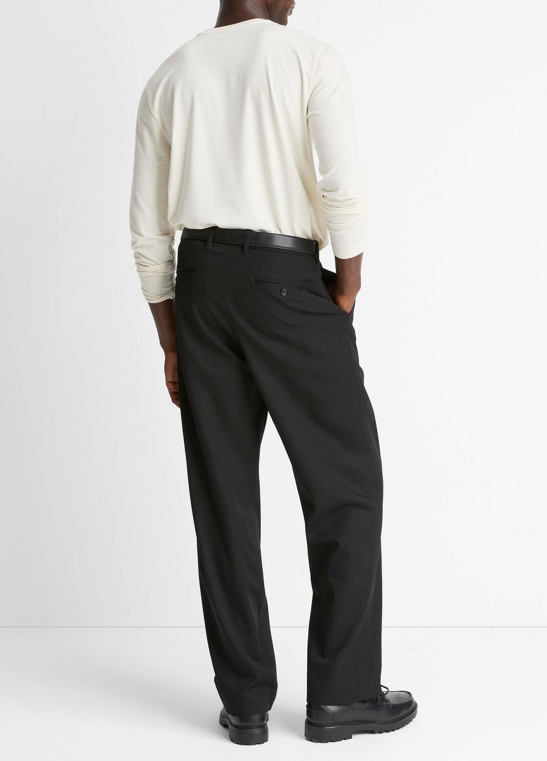 Wool Double-Pleat Suiting Trouser in Trousers | Vince near me