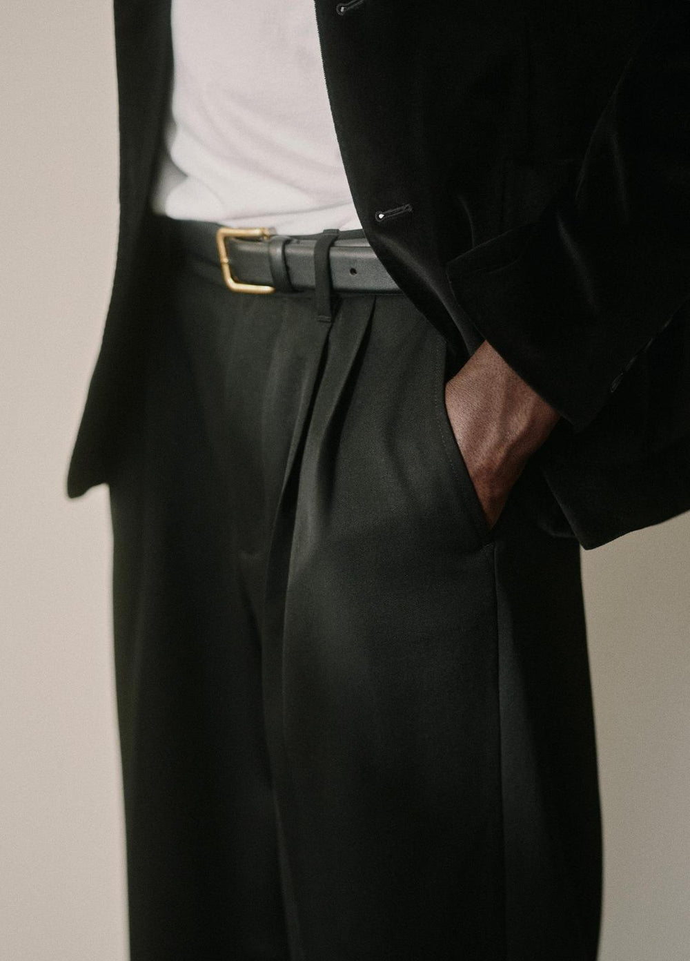 Wool Double-Pleat Suiting Trouser in Trousers | Vince near me