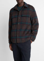Plaid Splittable Wool-Blend Shirt Jacket in Shirt Jackets | Vince near me