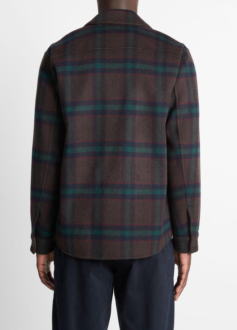 Plaid Splittable Wool-Blend Shirt Jacket in Shirt Jackets | Vince near me