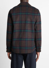 Plaid Splittable Wool-Blend Shirt Jacket in Shirt Jackets | Vince near me