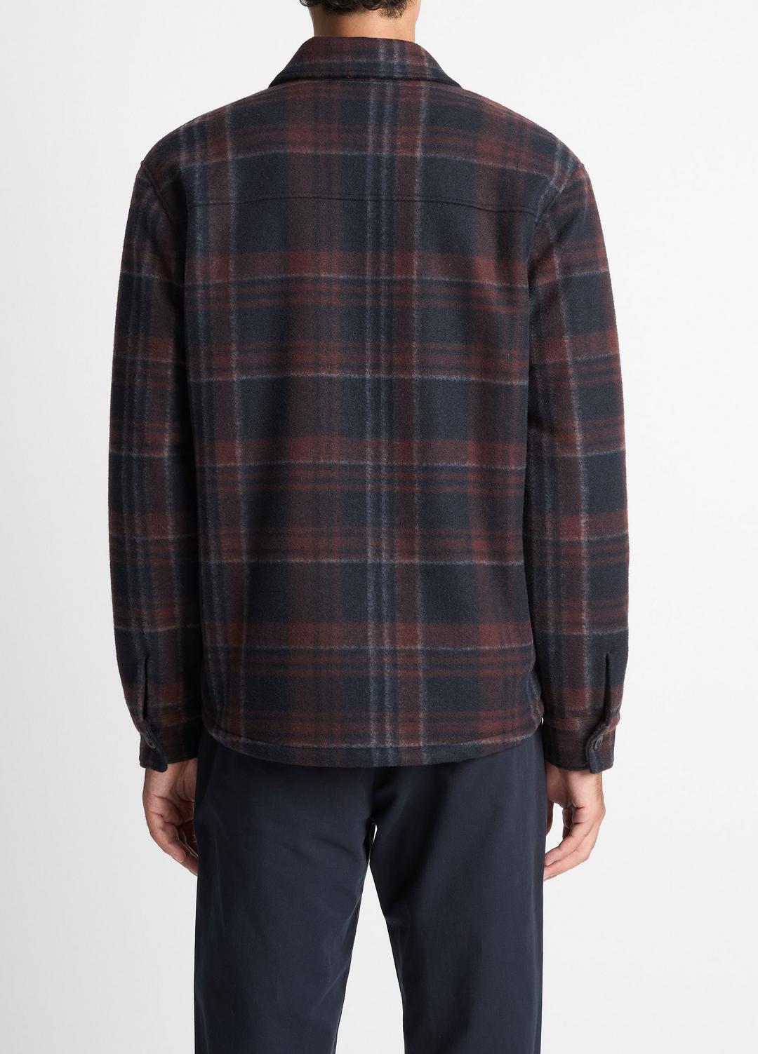 Sherpa-Lined Plaid Shirt Jacket in Shirt Jackets | Vince outlet