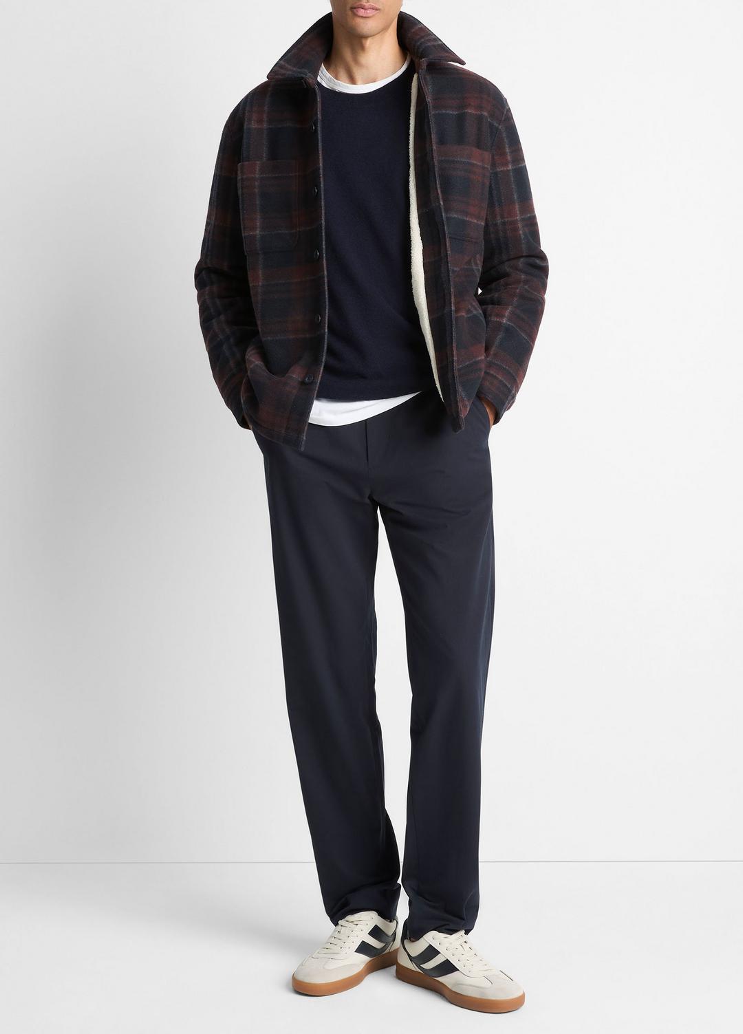 Sherpa-Lined Plaid Shirt Jacket in Shirt Jackets | Vince outlet