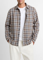 Plaid Cotton-Blend Shirt Jacket in Shirt Jackets | Vince sale