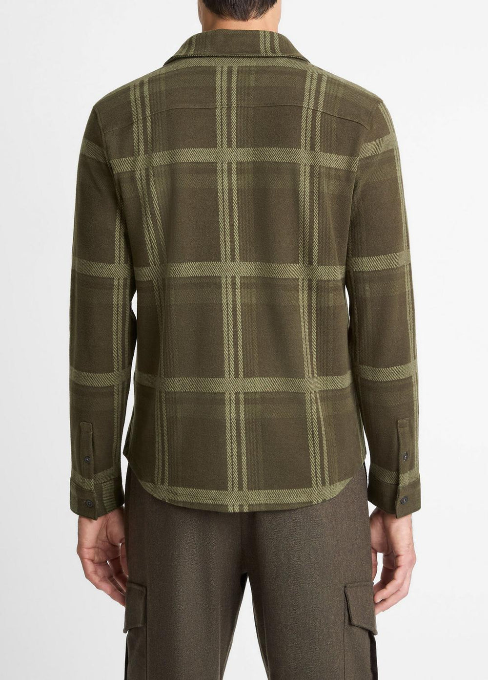 Plaid Cotton-Blend Shirt Jacket in Shirt Jackets | Vince for sale