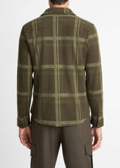 Plaid Cotton-Blend Shirt Jacket in Shirt Jackets | Vince for sale
