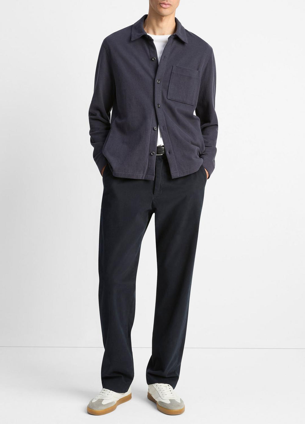 Heavy Sueded Cotton Shirt Jacket in Shirt Jackets | Vince on sale