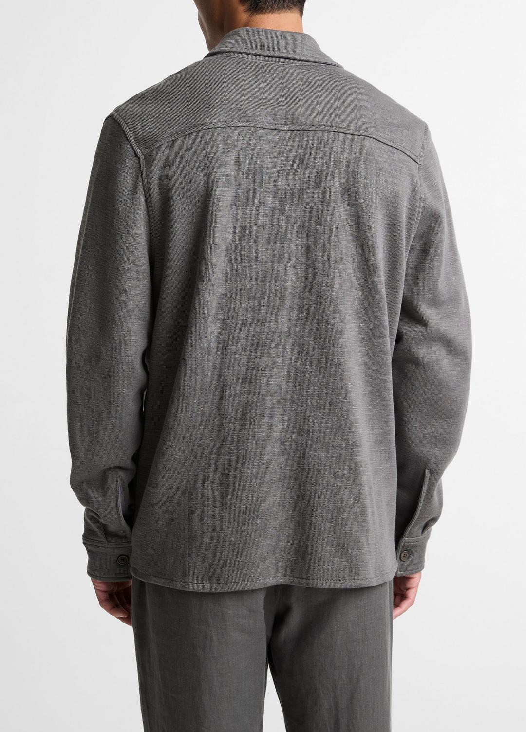 Double-Slub Cotton-Blend Shirt Jacket in Jackets | Vince Online