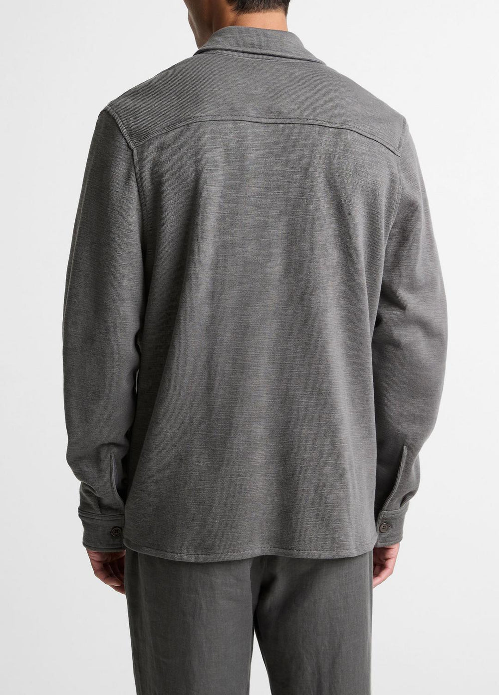 Double-Slub Cotton-Blend Shirt Jacket in Jackets | Vince Online