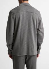 Double-Slub Cotton-Blend Shirt Jacket in Jackets | Vince Online