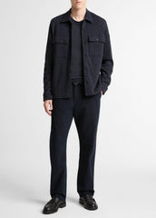 Double-Slub Cotton-Blend Shirt Jacket in Jackets | Vince near me