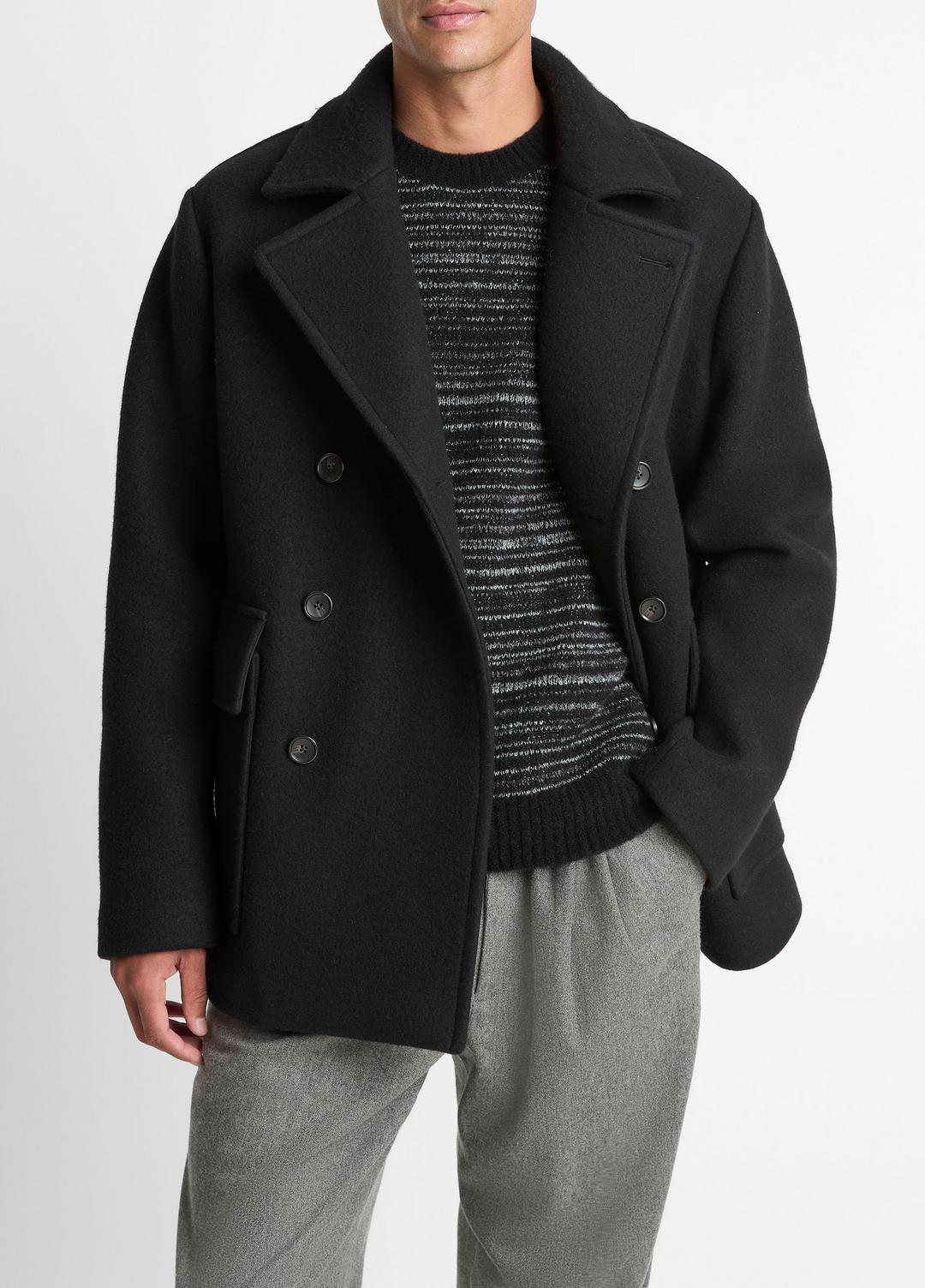 Italian Wool-Blend Peacoat in Coats | Vince for sale