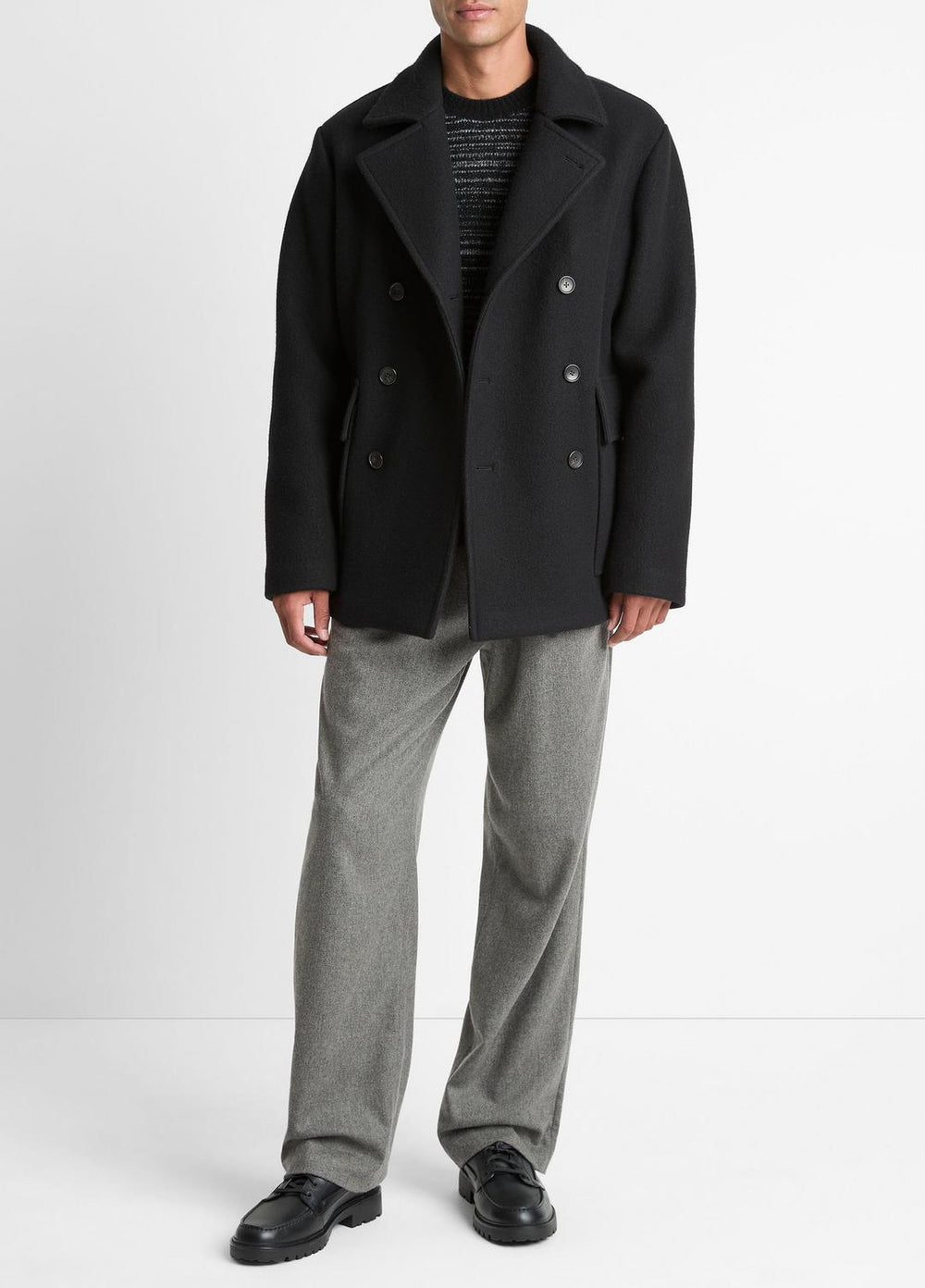 Italian Wool-Blend Peacoat in Coats | Vince for sale