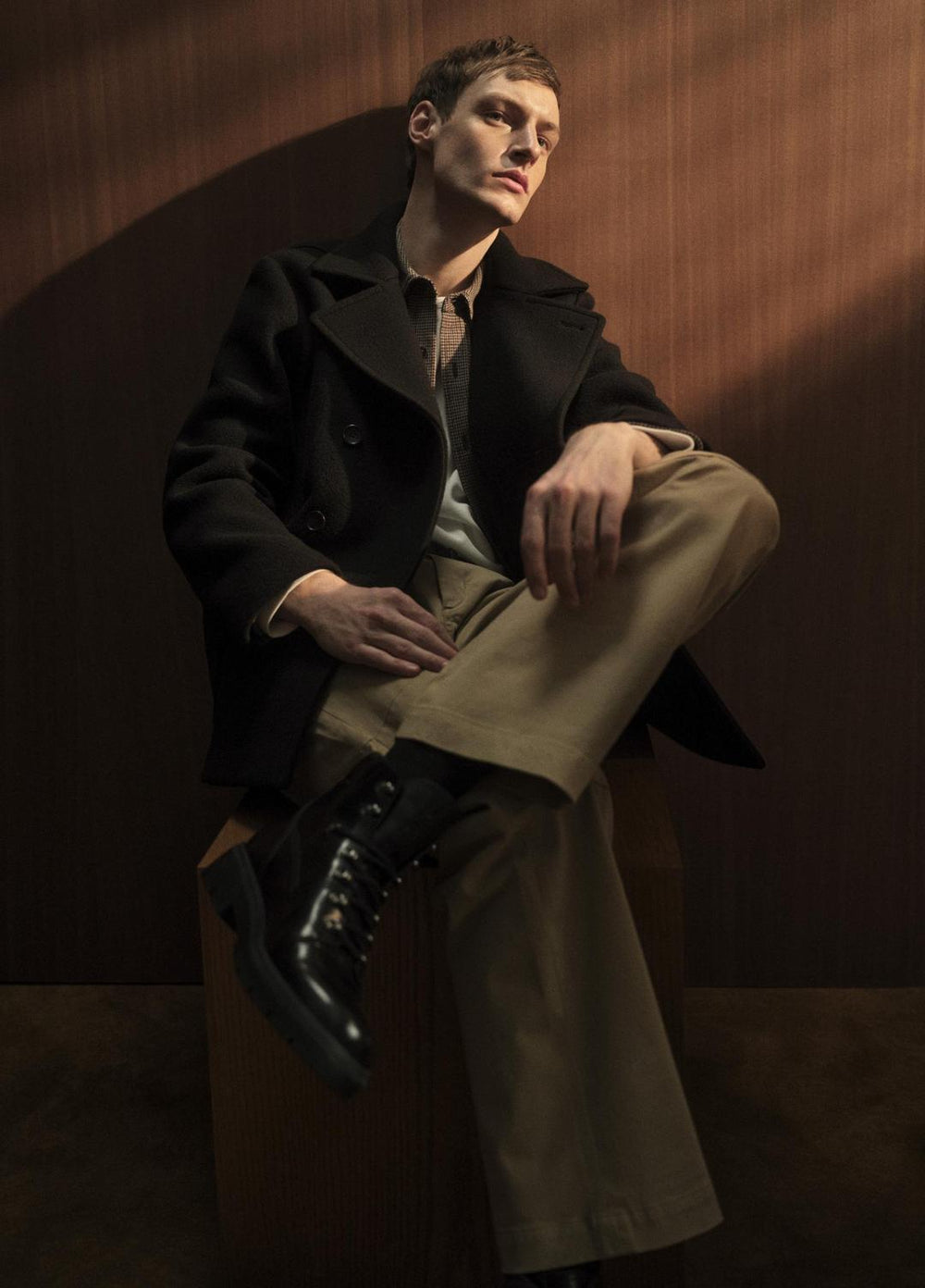 Italian Wool-Blend Peacoat in Coats | Vince for sale