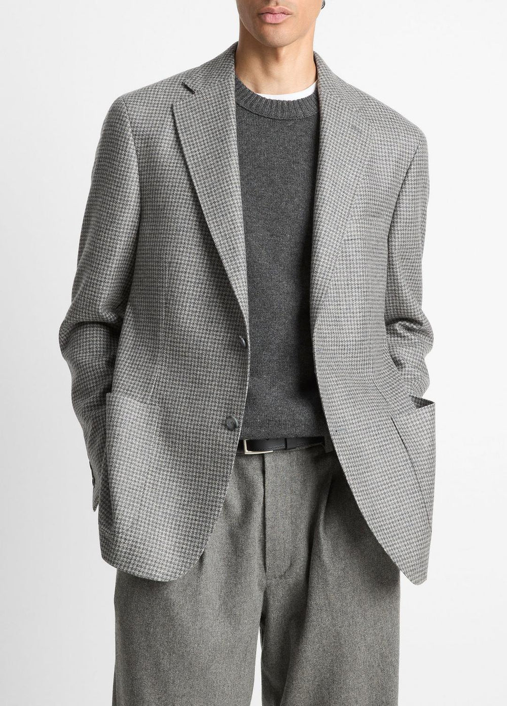 Houndstooth Cashmere Relaxed Sport Coat in Blazers | Vince Online