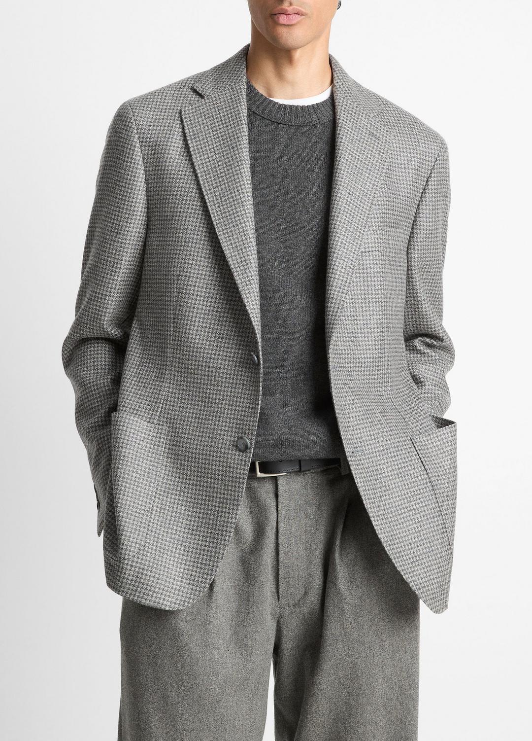 Houndstooth Cashmere Relaxed Sport Coat in Blazers | Vince Online