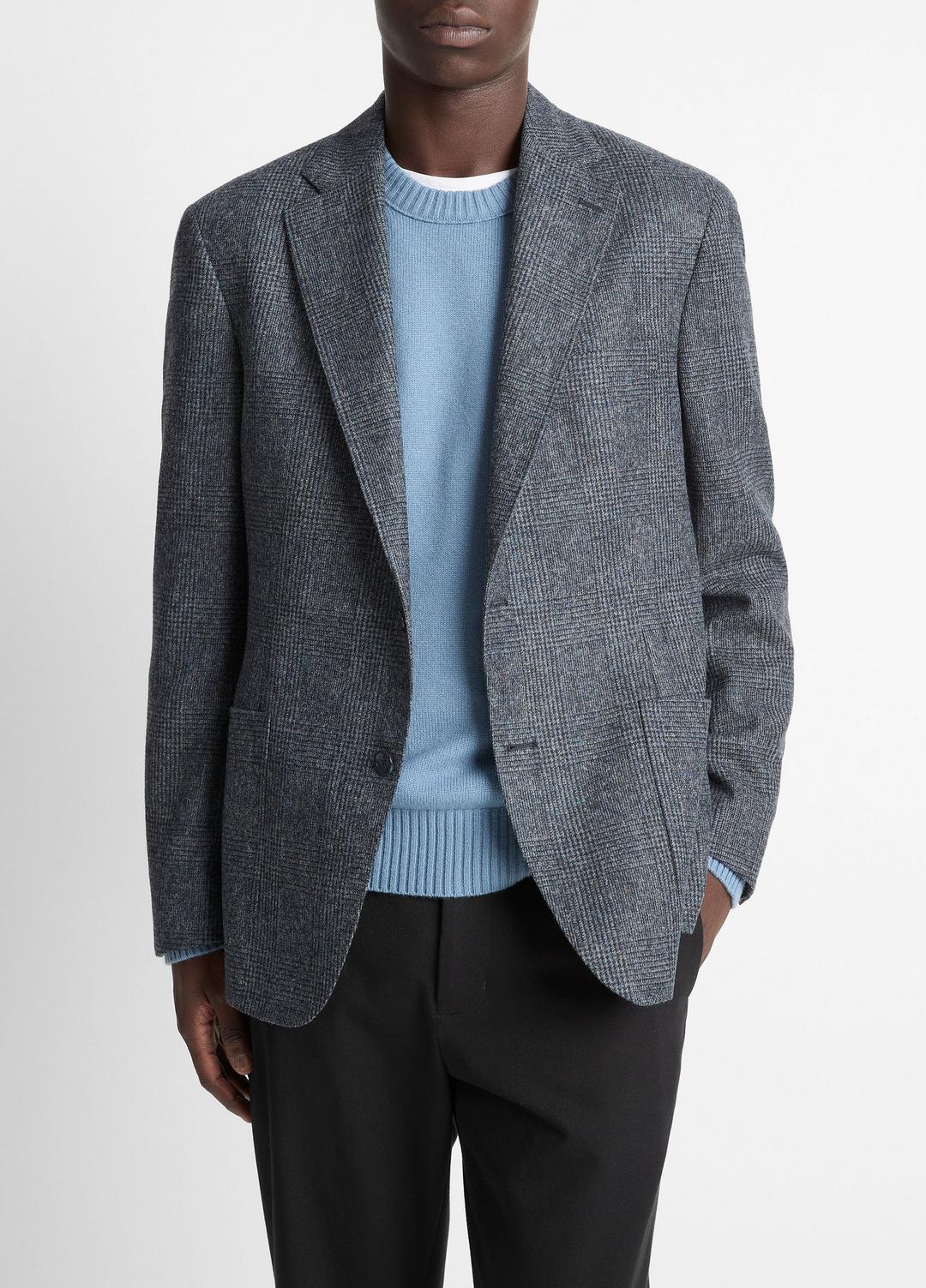 Plaid Alpaca-Blend Relaxed Sport Coat in Blazers | Vince discount