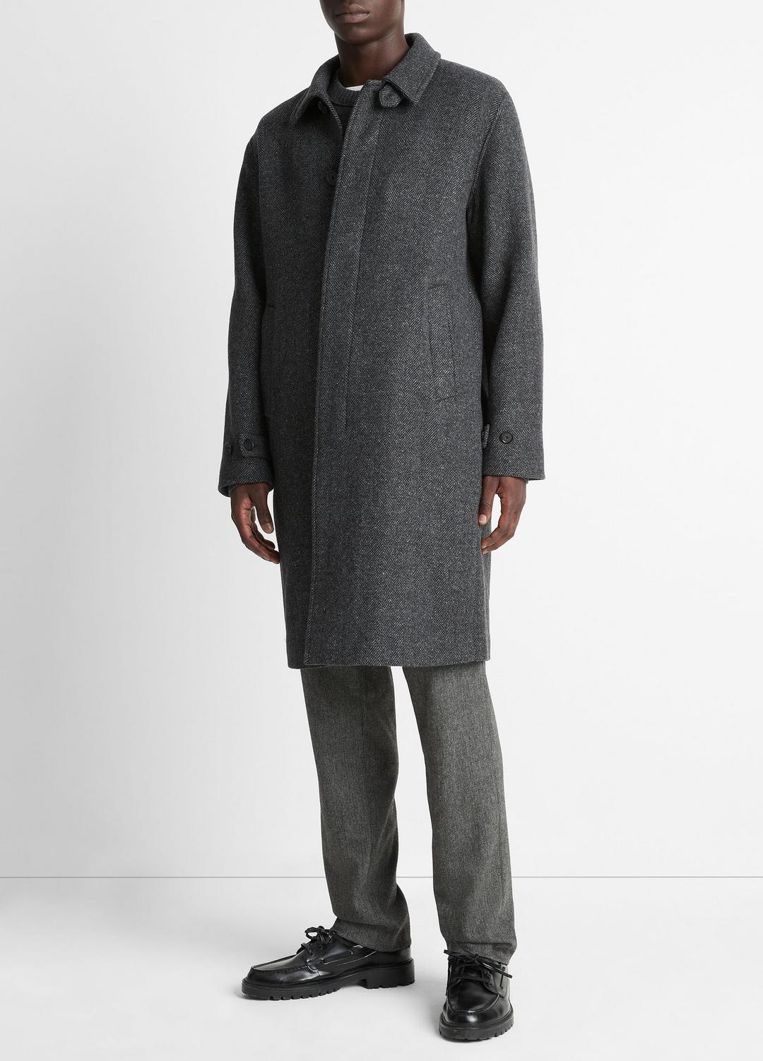 Italian Wool-Blend Balmacaan Coat in Coats | Vince outlet