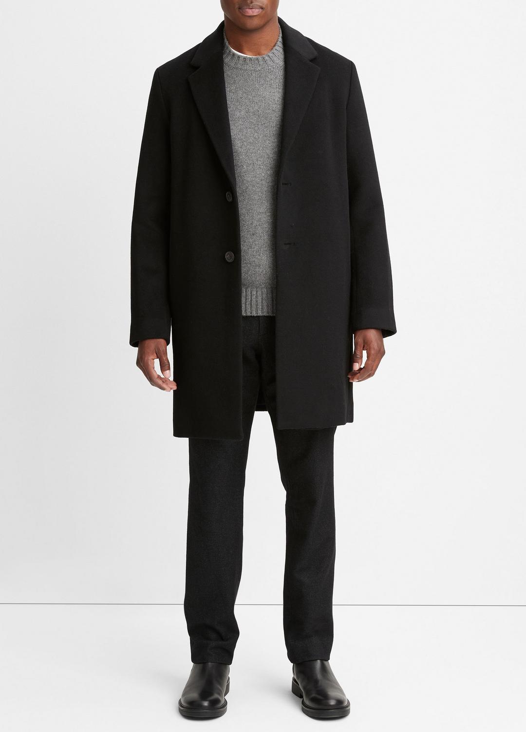 Classic Italian Wool-Blend Coat in Jackets & Outerwear | Vince US