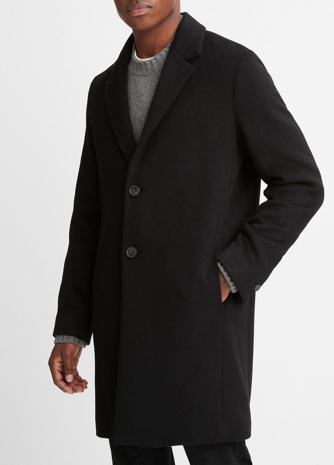 Classic Italian Wool-Blend Coat in Jackets & Outerwear | Vince US