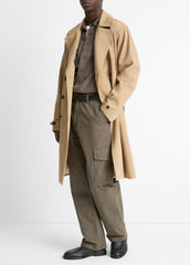 Italian Cotton Double-Breasted Trench Coat in Coats | Vince for sale
