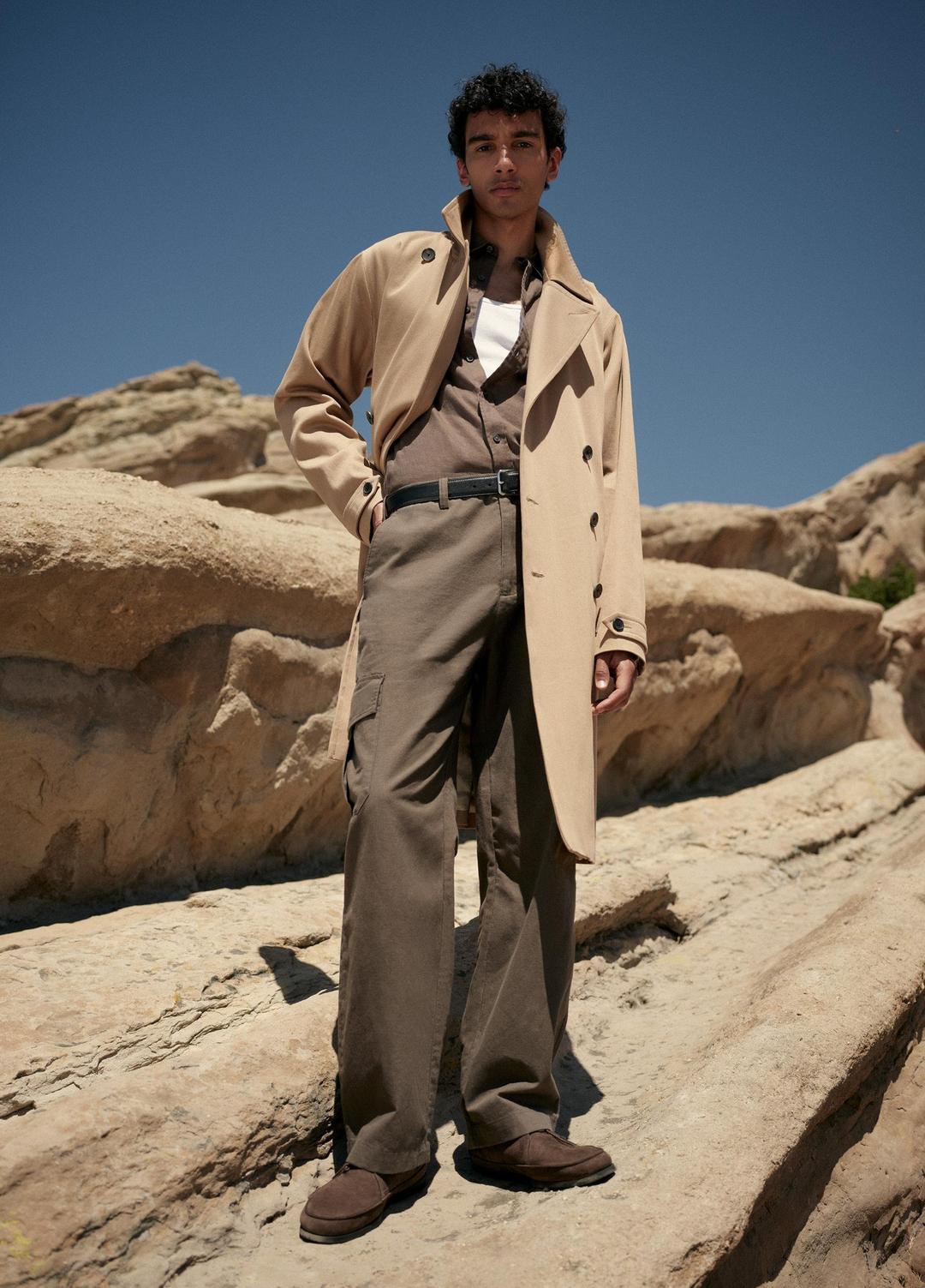 Italian Cotton Double-Breasted Trench Coat in Coats | Vince for sale
