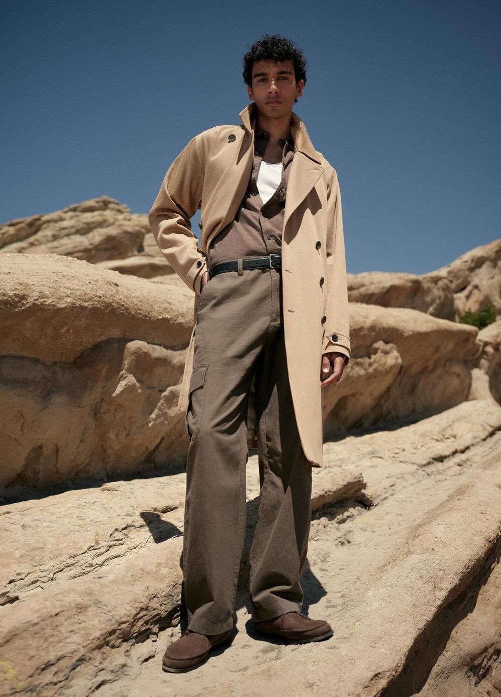 Italian Cotton Double-Breasted Trench Coat in Coats | Vince for sale