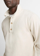 Cotton Button Mock-Neck Pullover in Sweatshirts & Hoodies | Vince outlet