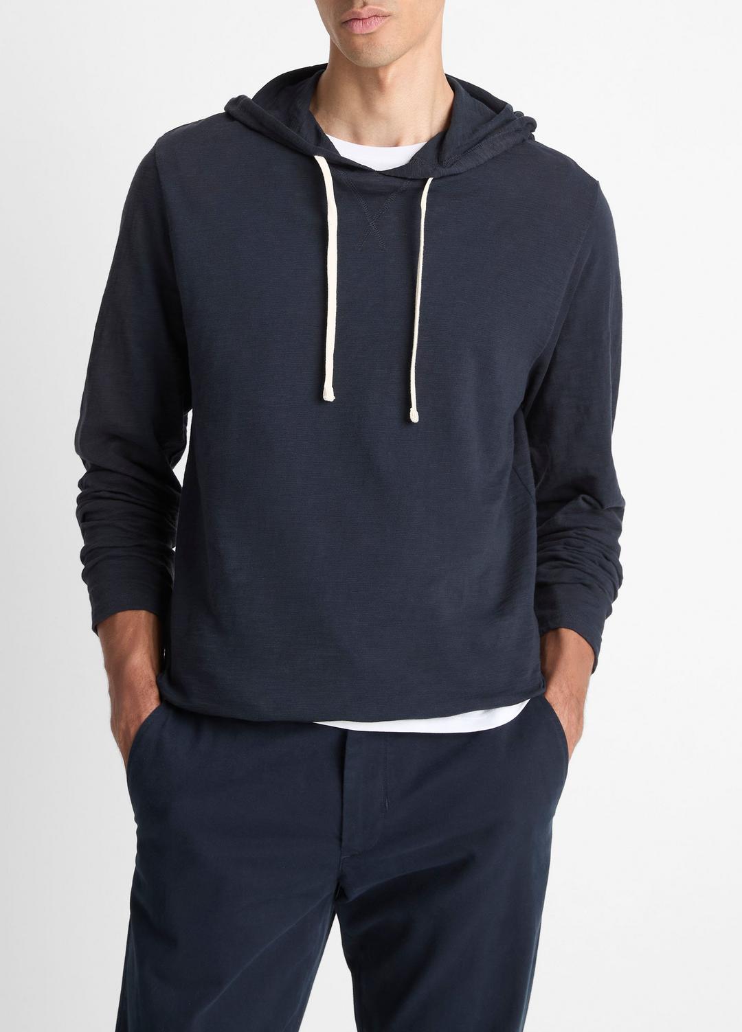 Textured Cotton Hoodie in Sweatshirts & Hoodies | Vince US