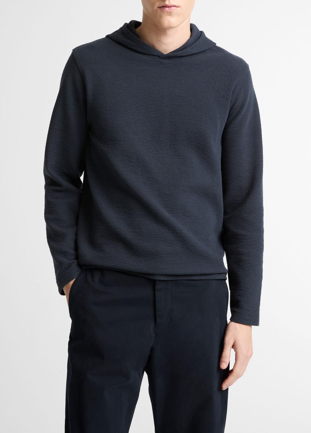 Variegated Stripe Double-Face Cotton-Blend Hoodie in Sweatshirts & Hoodies | Vince near me