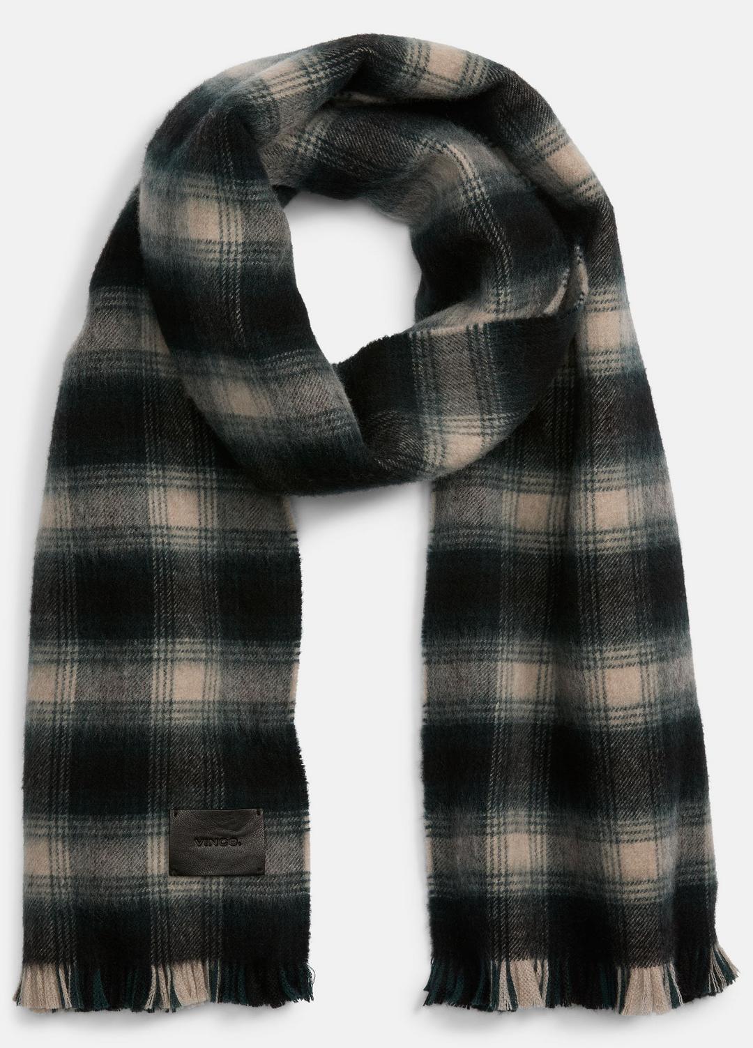 Brushed Plaid Wool Scarf in Scarves & Hats | Vince outlet