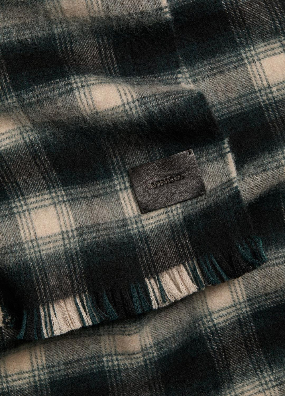 Brushed Plaid Wool Scarf in Scarves & Hats | Vince outlet