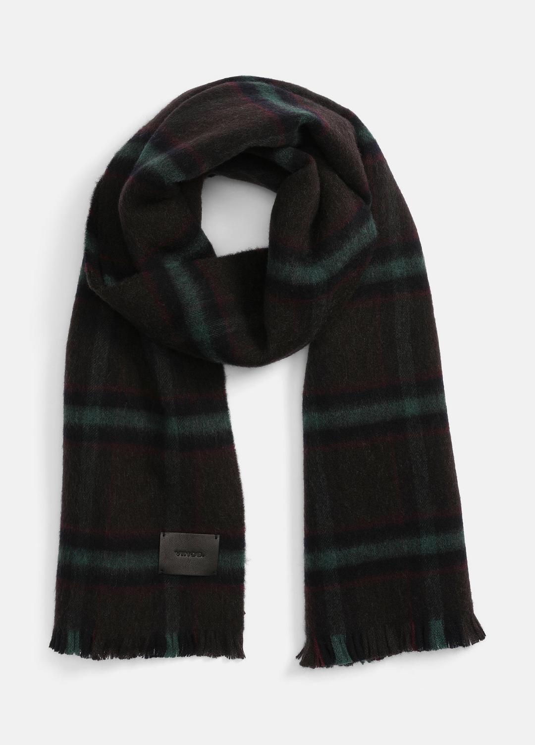 Brushed Holme Plaid Wool Scarf in Scarves & Hats | Vince outlet