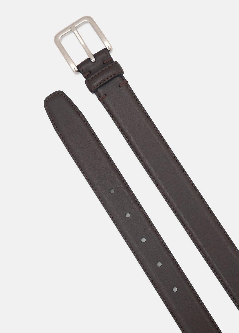 Men’s 30mm Stitched Leather Belt in Belts | Vince US