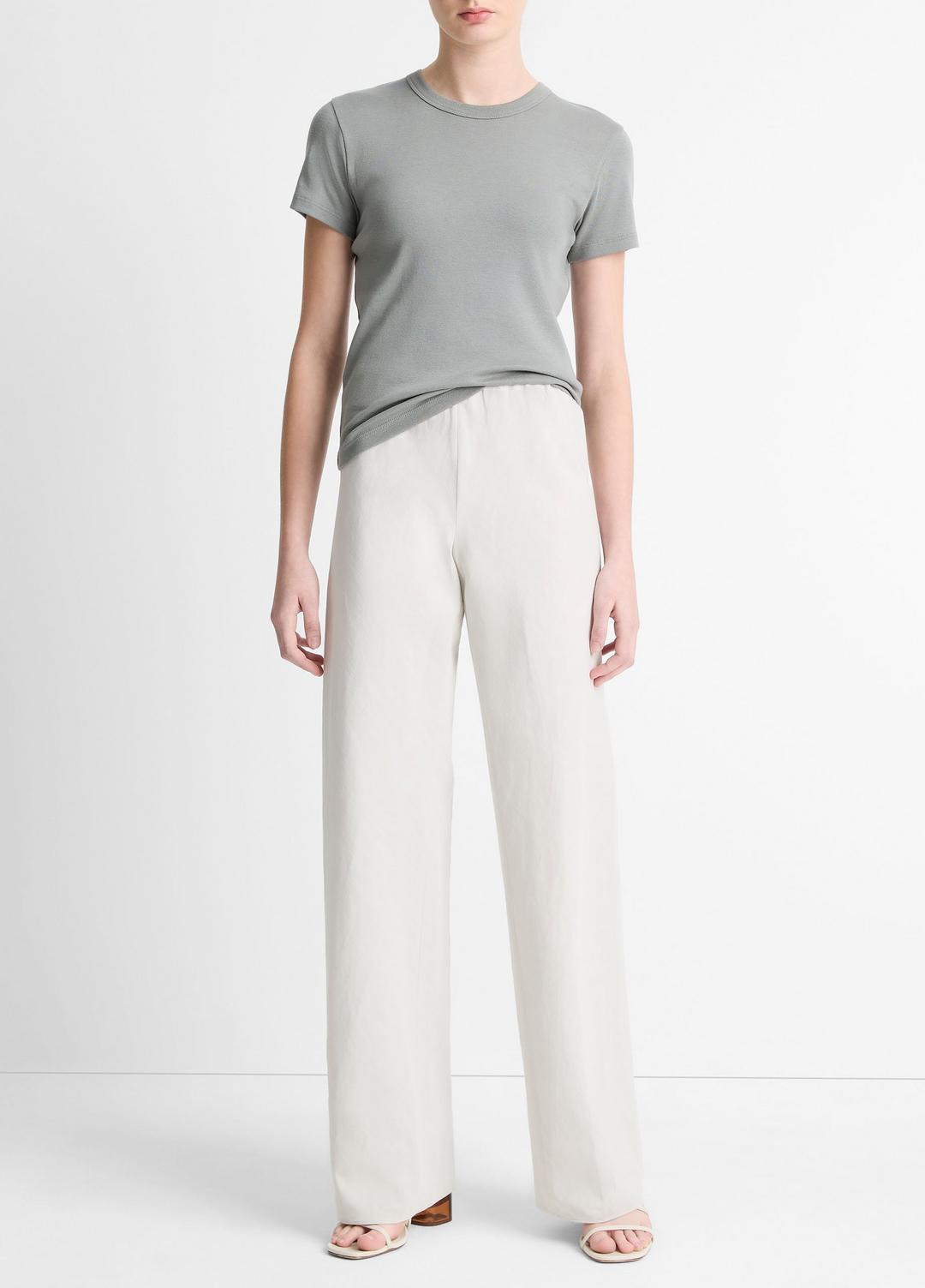 Cotton-Blend High-Waist Bias Pant in Pants & Shorts | Vince for sale
