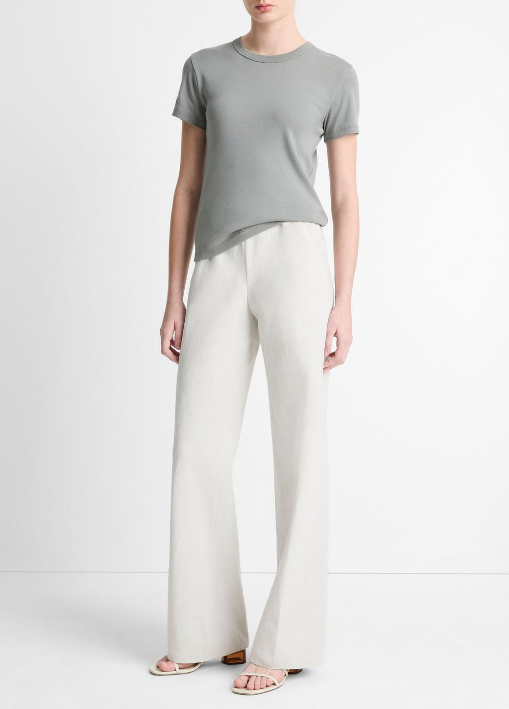 Cotton-Blend High-Waist Bias Pant in Pants & Shorts | Vince for sale