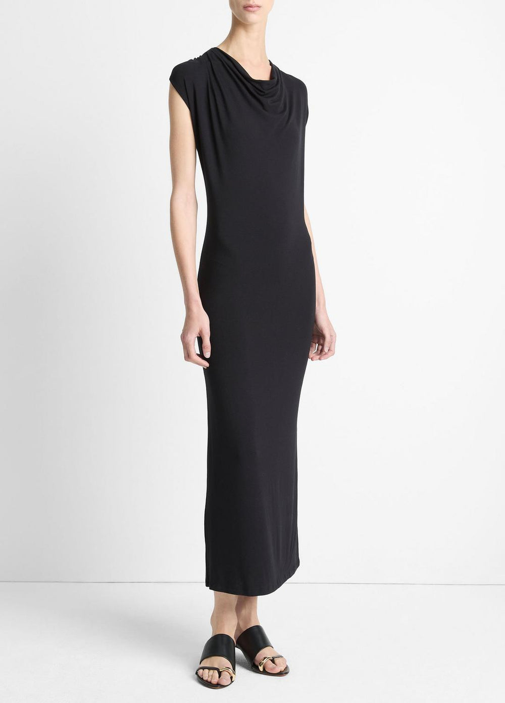 Jersey Draped Cowl-Neck Dress in Dresses & Skirts | Vince on sale