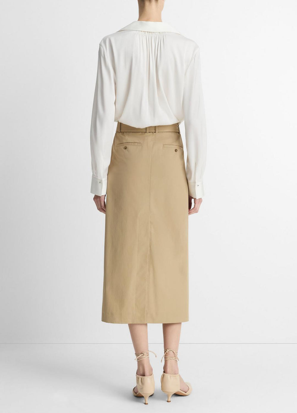 Cotton Trench Pencil Skirt in Dresses & Skirts | Vince US