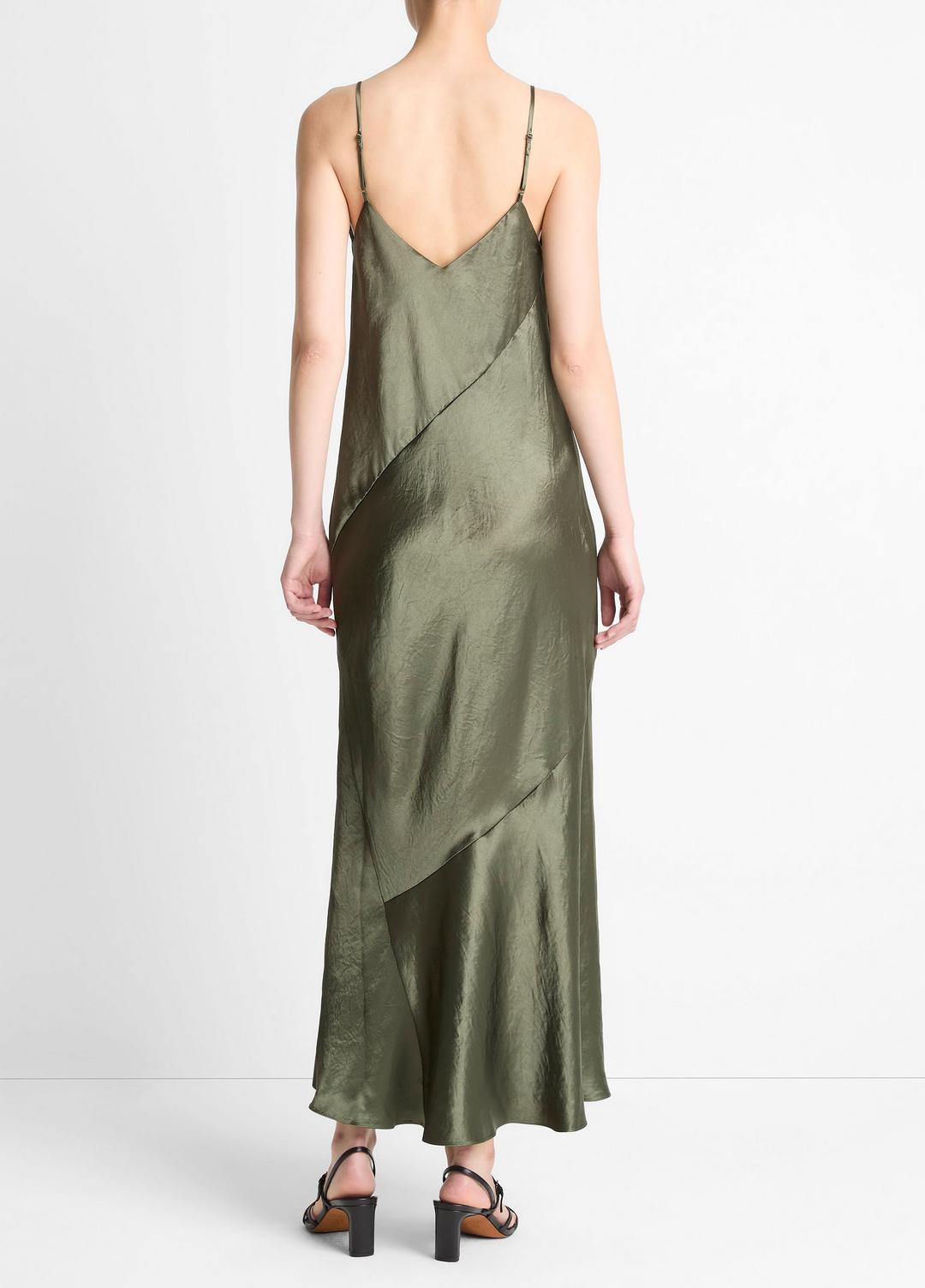 Paneled Satin Bias Slip Dress in Dresses & Skirts | Vince discount