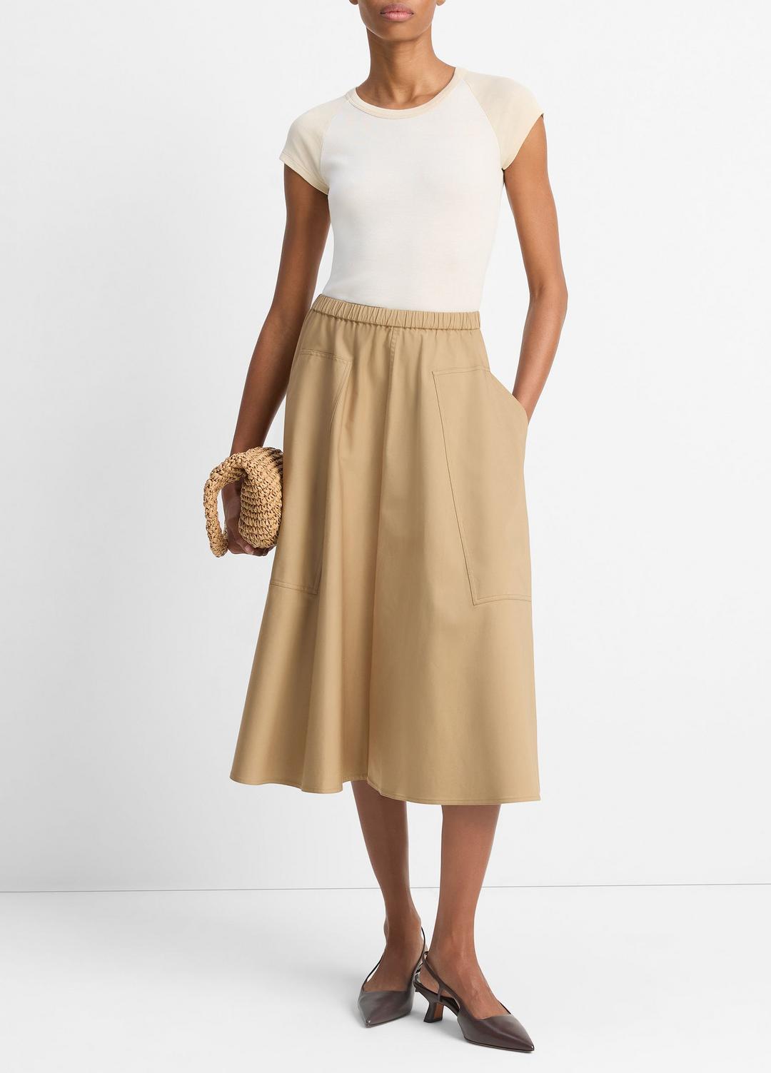 Cotton Full Skirt in Dresses & Skirts | Vince US