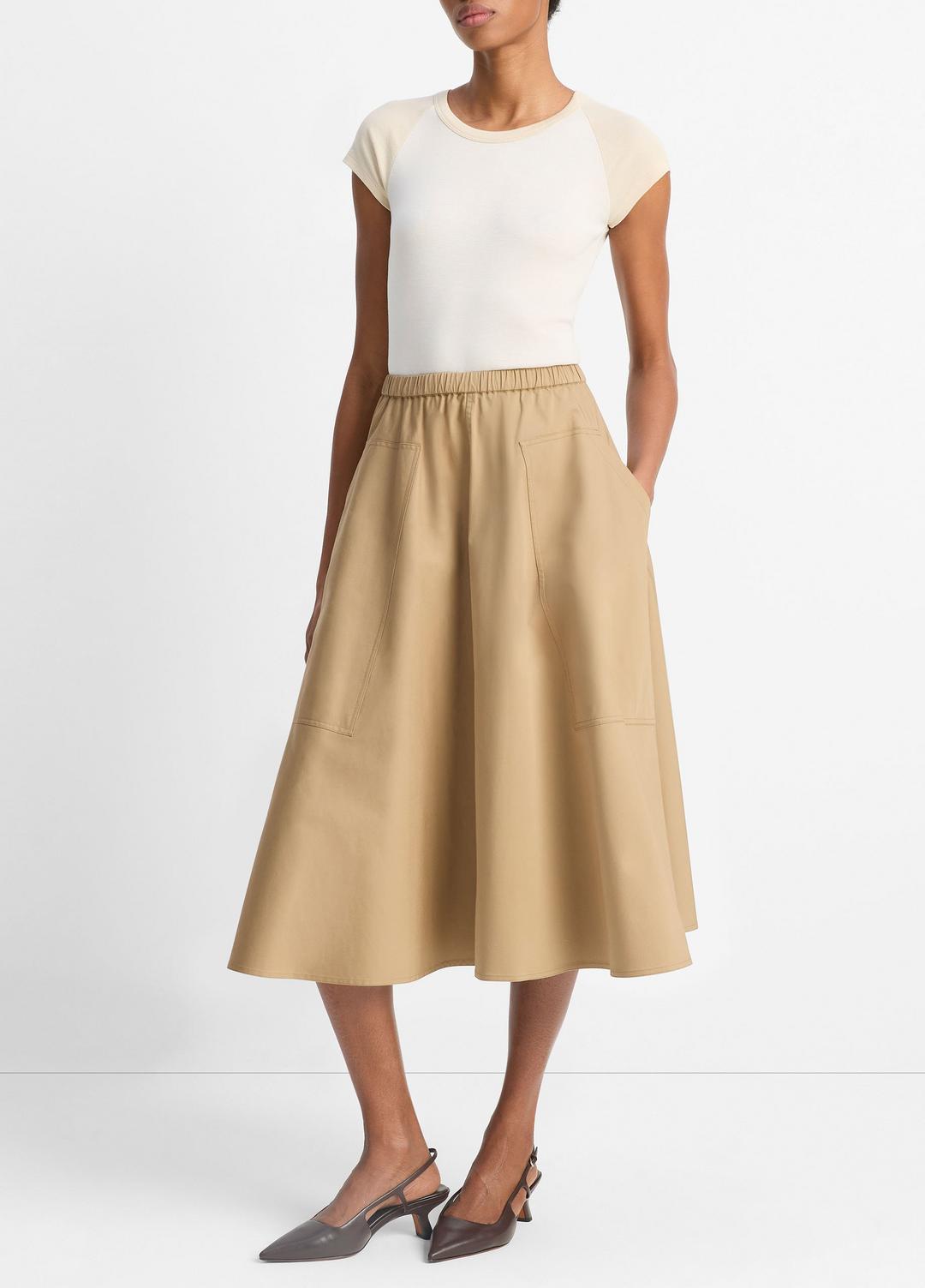 Cotton Full Skirt in Dresses & Skirts | Vince US