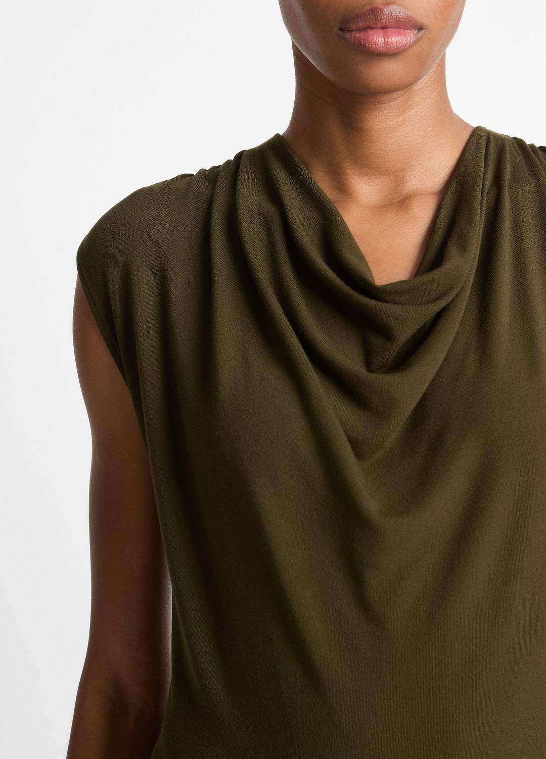 Jersey Draped Cowl-Neck Dress in Dresses & Skirts | Vince near me