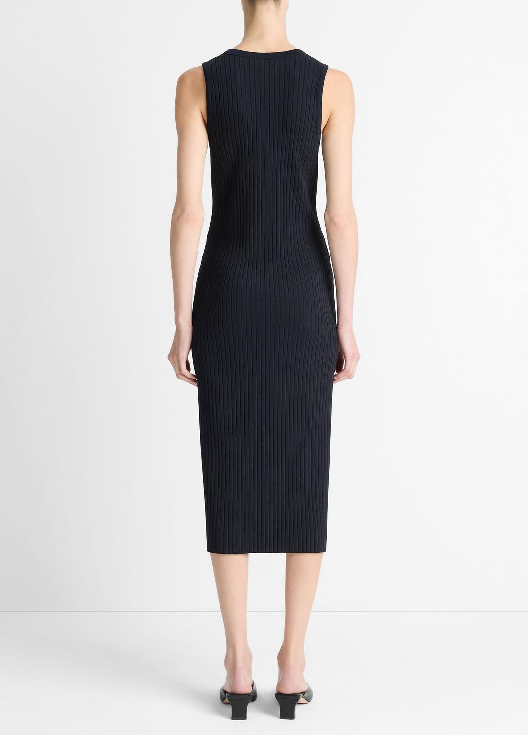 Ribbed Cotton-Blend Button-Front Dress in Dresses & Skirts | Vince on sale