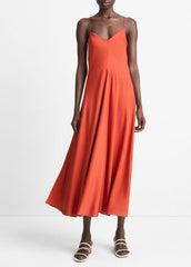 Silk-Blend A-Line Slip Dress in Dresses & Skirts | Vince Online