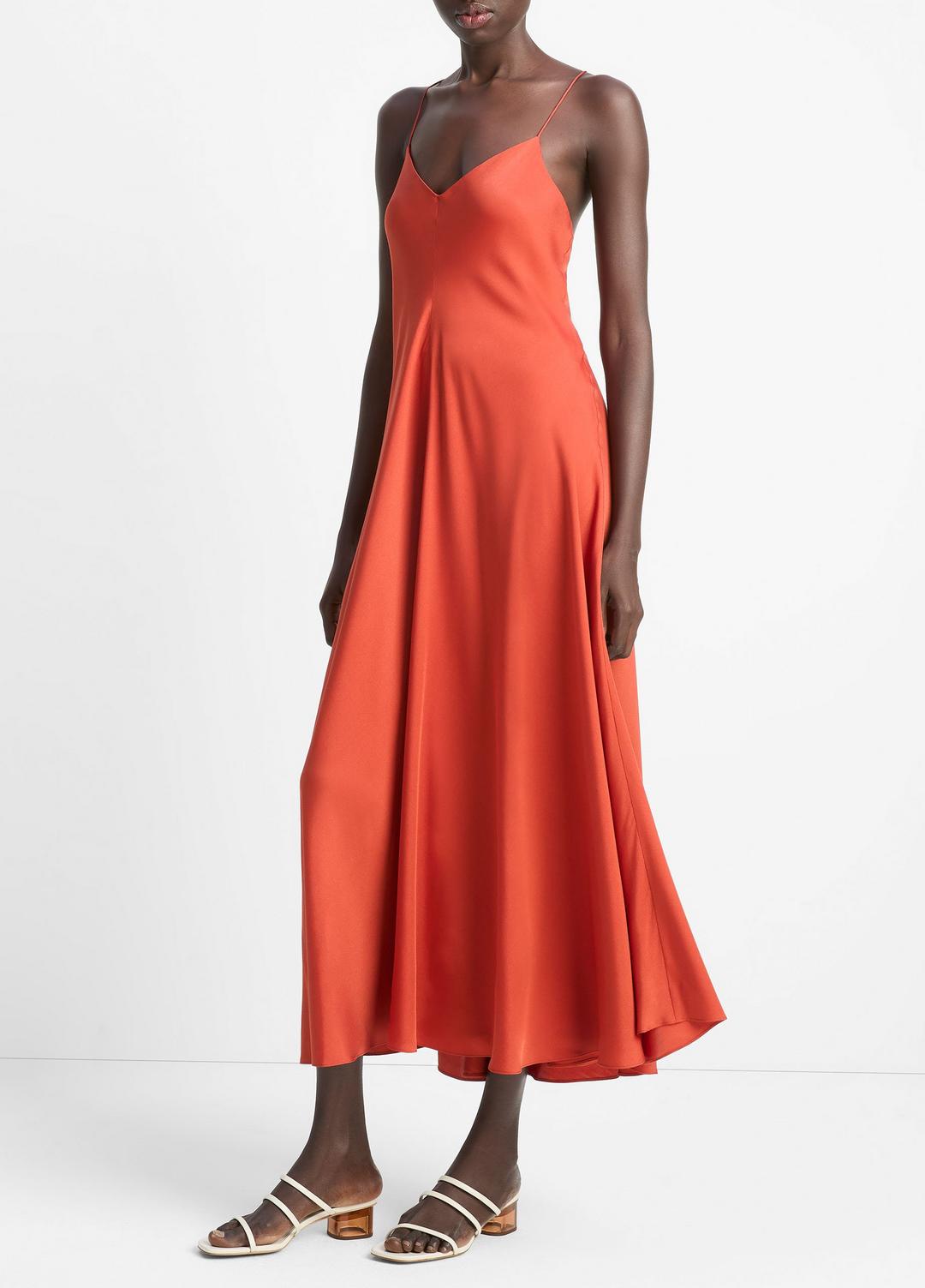 Silk-Blend A-Line Slip Dress in Dresses & Skirts | Vince Online