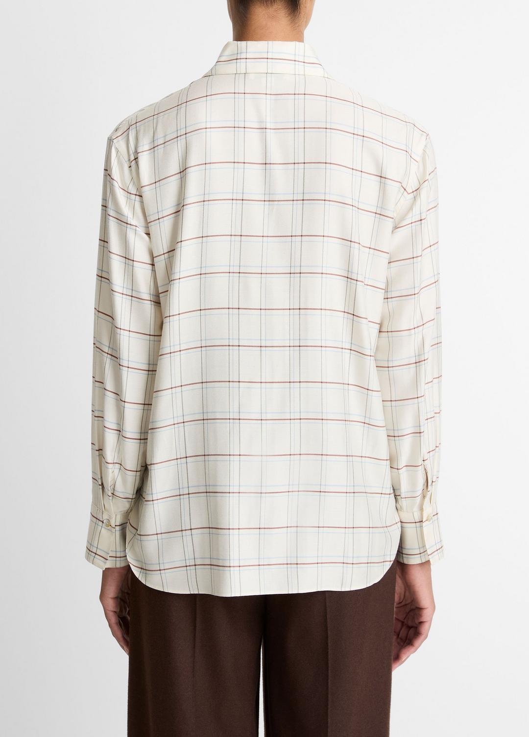 Checked Plaid Button-Front Shirt in Shirts & Tees | Vince for sale