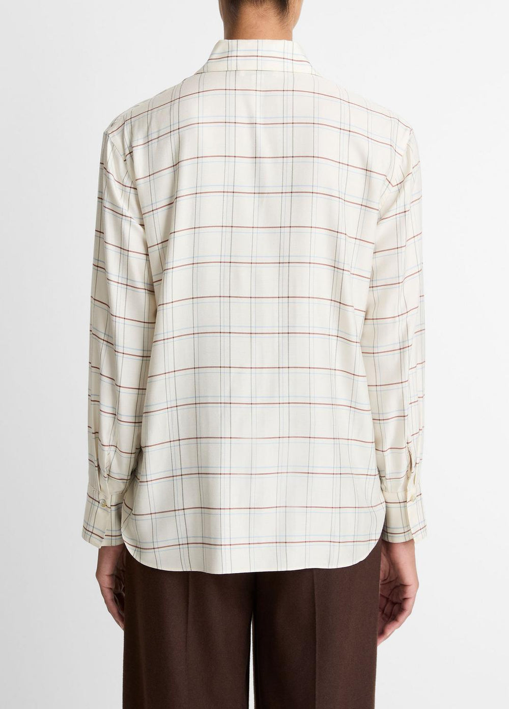 Checked Plaid Button-Front Shirt in Shirts & Tees | Vince for sale