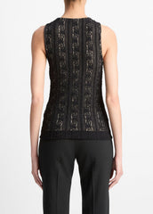 Smocked Lace Shell in Shirts & Tees | Vince Online