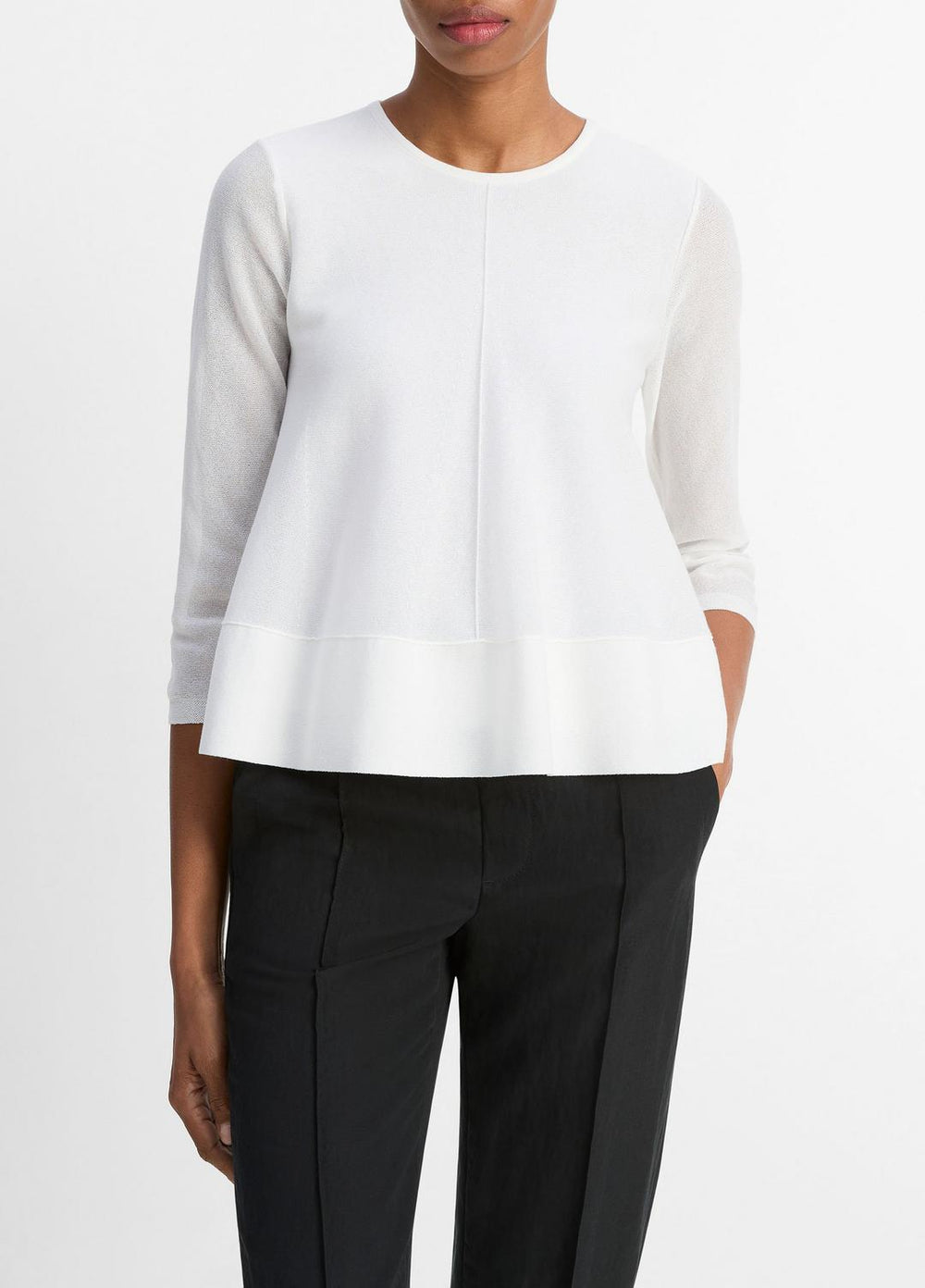 Italian Cotton-Blend A-Line Sweater in Sweaters | Vince discount